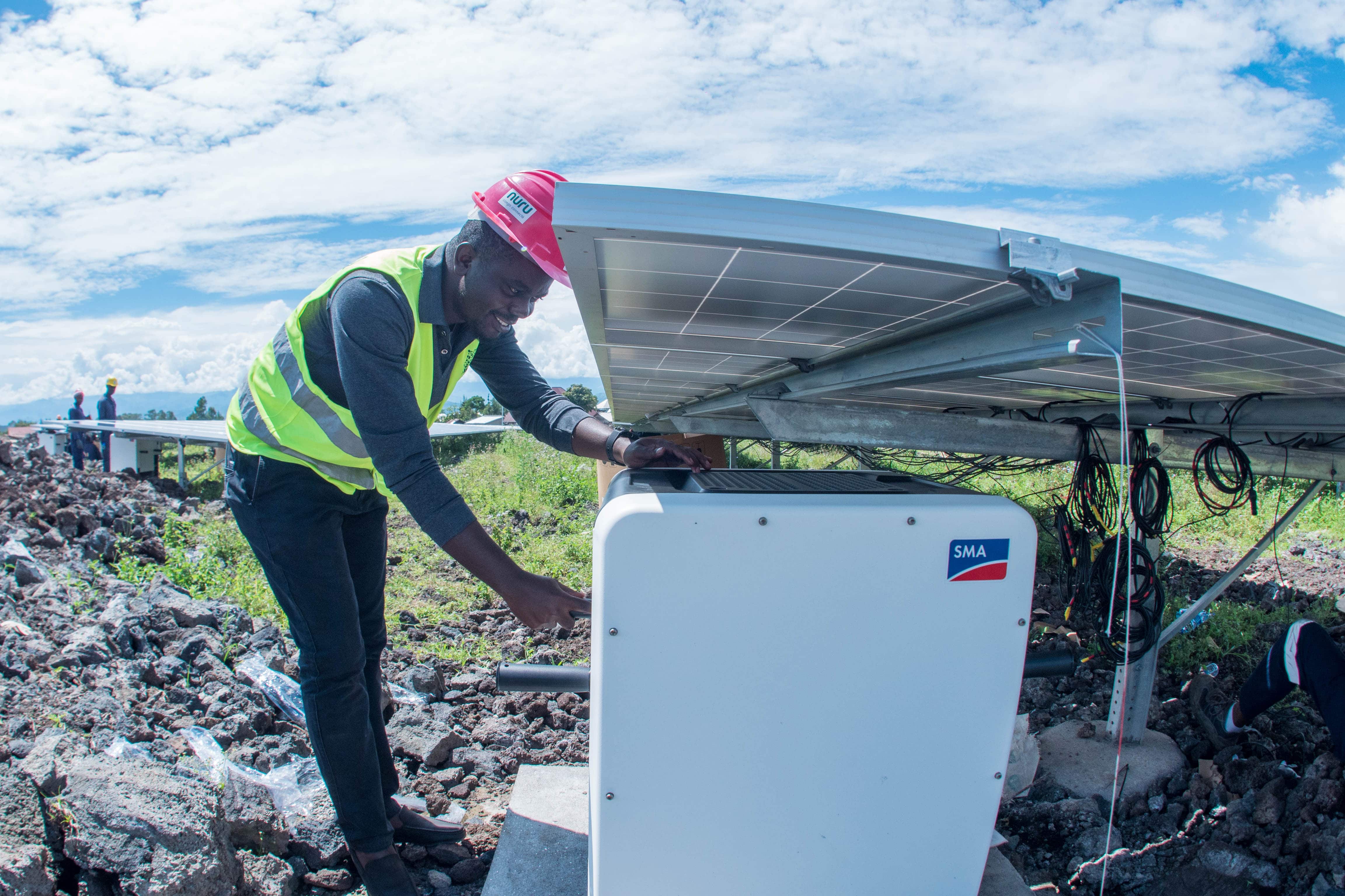 Concrete work, cabling, piping and VSAT antenna installation. (Photo-3)